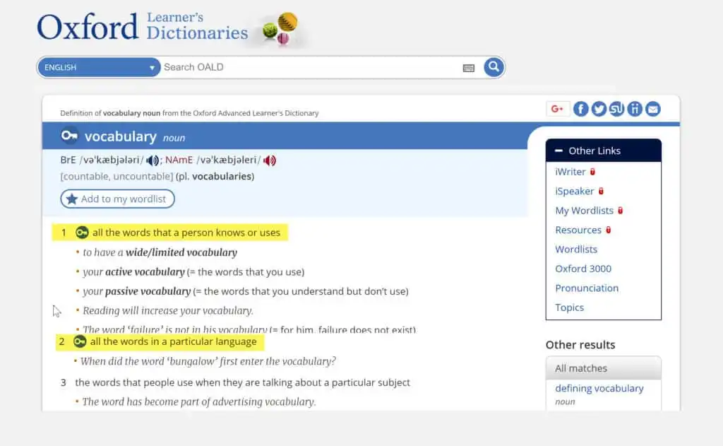 vocabulary英文意思_SquareOne