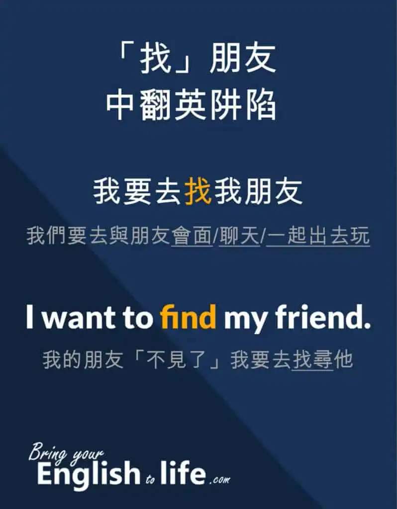 找朋友英文